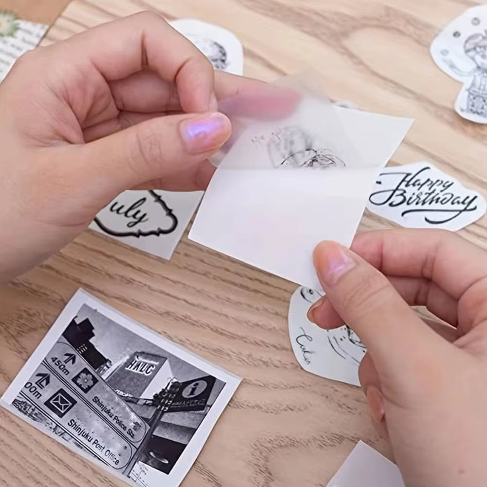 Mini Printer Paper Refill Roll Thermal Paper Printable Sticker Paper for Pocket Wireless Printer for Study Notes Work Photos