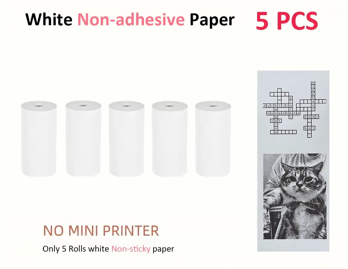 Mini Printer Thermal Paper Refill – Printable Sticker & Regular Rolls