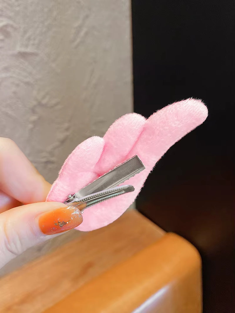 2Pcs Angel Hair Clips Girls Kids Cartoon Plush Pins Barrette White Wing Hair Hoop Christmas Holiday Dress up Hairpin Accessories