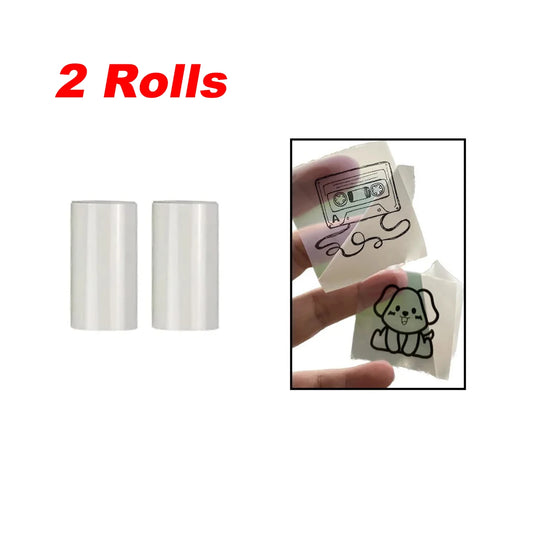 Transparent Self-Adhesive Thermal Paper,Glossy Thermal Printer Paper for Portable Printer, 57Mmx25Mm,For Most Pocket Printer
